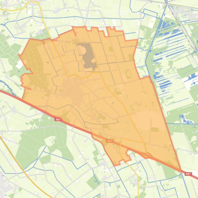 Kaart van de woonplaats Liessel.