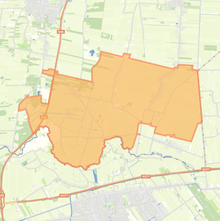 Kaart van de woonplaats Linde.