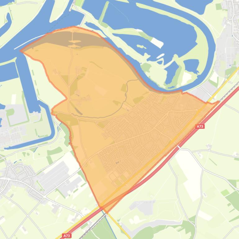 Kaart van de woonplaats Linne.