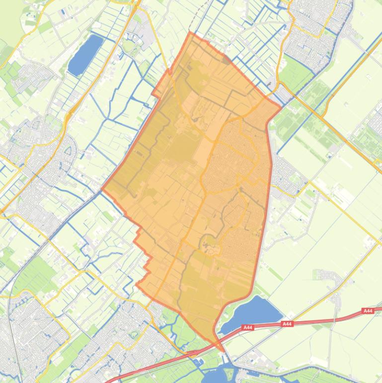 Kaart van de woonplaats Lisse.