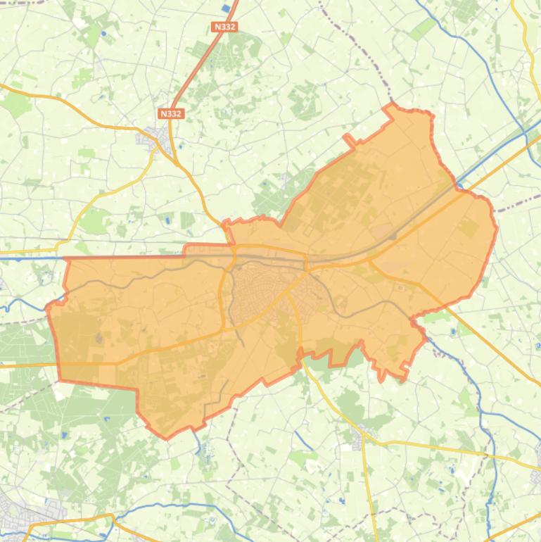 Kaart van de woonplaats Lochem.