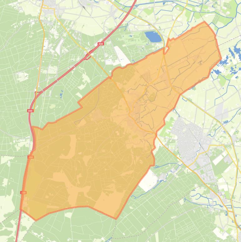 Kaart van de woonplaats Loenen.