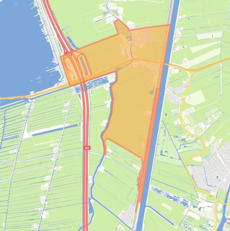 Kaart van de woonplaats Loenersloot.