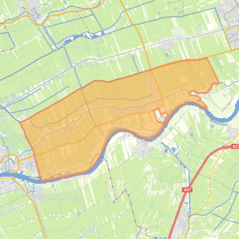 Kaart van de woonplaats Lopik.