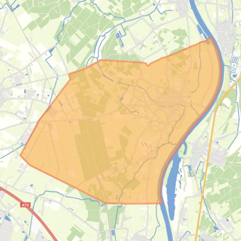 Kaart van de woonplaats Lottum.