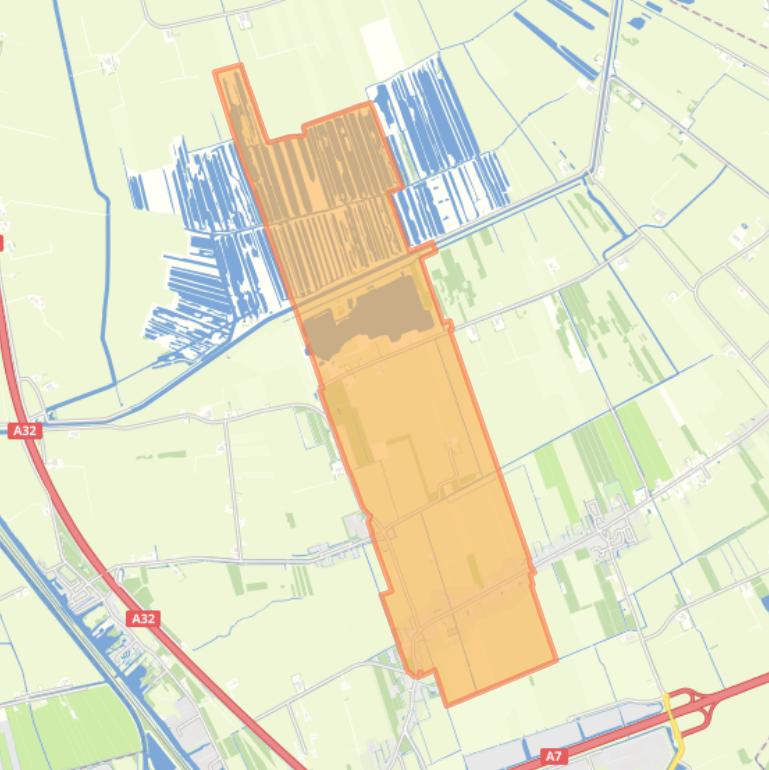 Kaart van de woonplaats Luinjeberd.