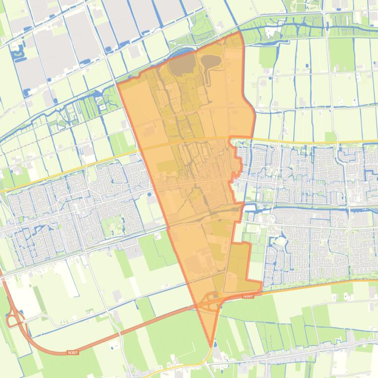 Kaart van de woonplaats Lutjebroek.