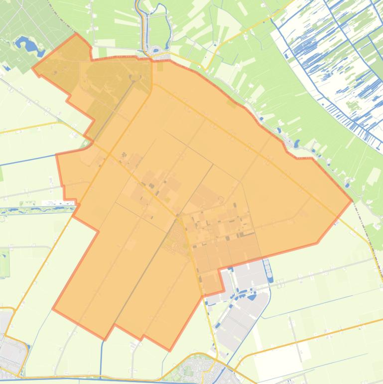 Kaart van de woonplaats Luttelgeest.