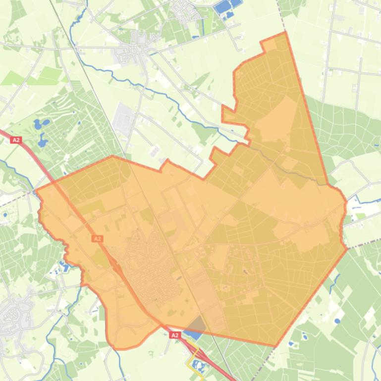 Kaart van de woonplaats Maarheeze.