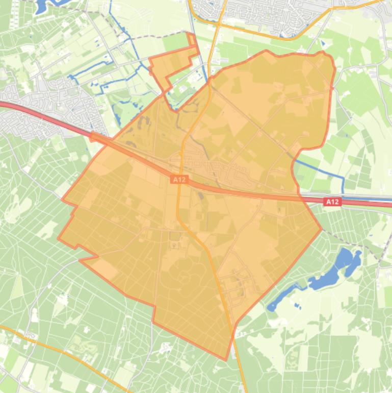 Kaart van de woonplaats Maarsbergen.