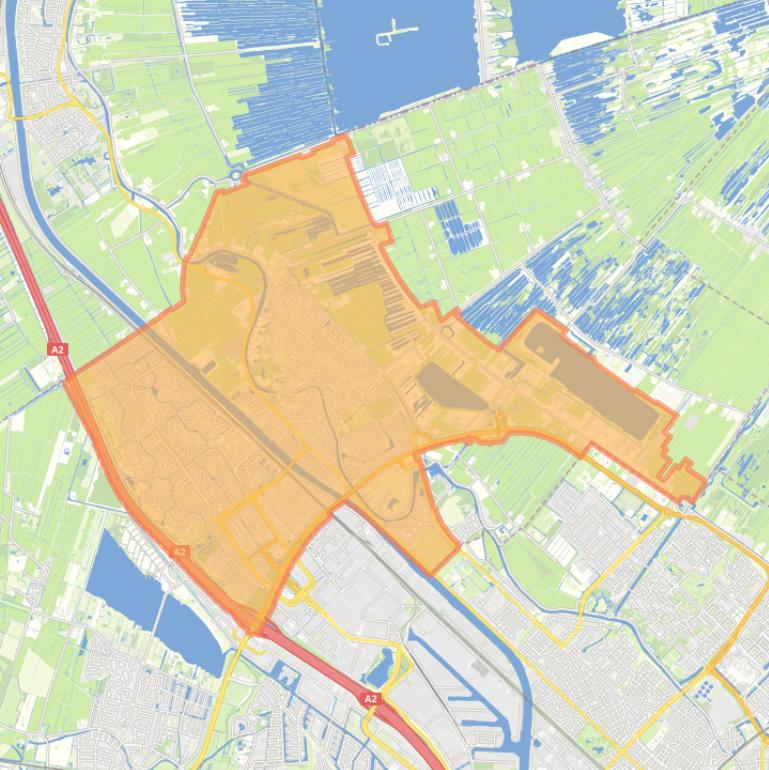 Kaart van de woonplaats Maarssen.