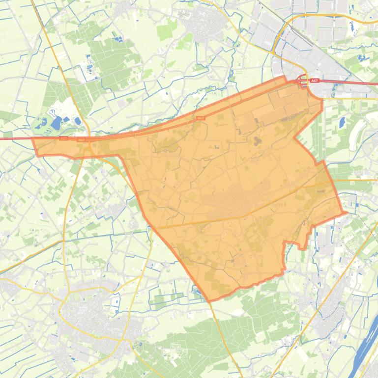 Kaart van de woonplaats Maasbree.