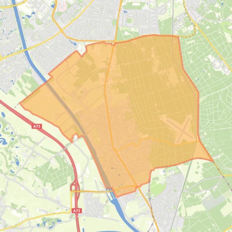 Kaart van de woonplaats Malden.