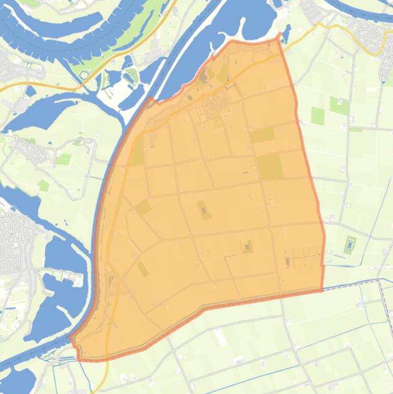 Kaart van de woonplaats Maren-Kessel.