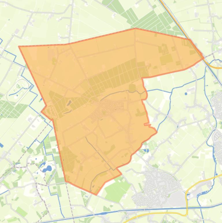 Kaart van de woonplaats Mariahout.