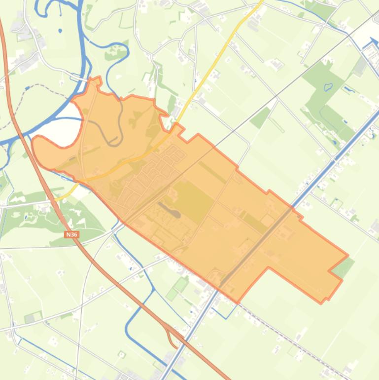 Kaart van de woonplaats Mariënberg.