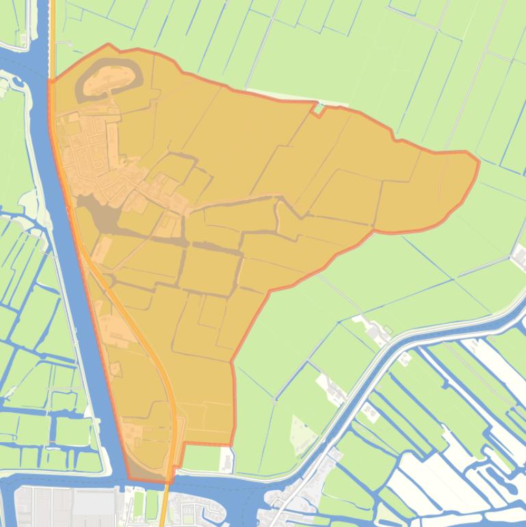 Kaart van de woonplaats Markenbinnen.