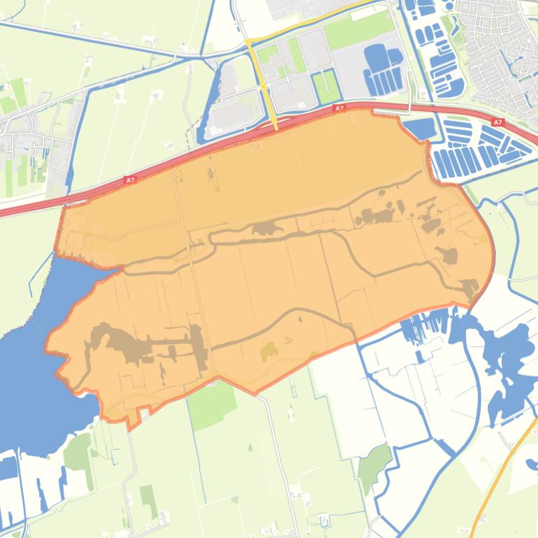 Kaart van de woonplaats Matsloot.