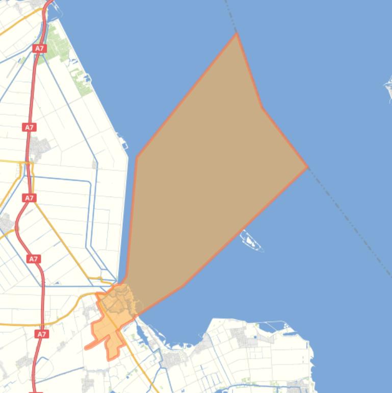 Kaart van de woonplaats Medemblik.