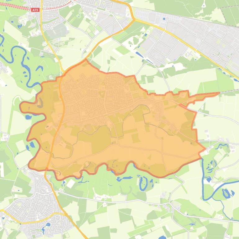 Kaart van de woonplaats Melick.