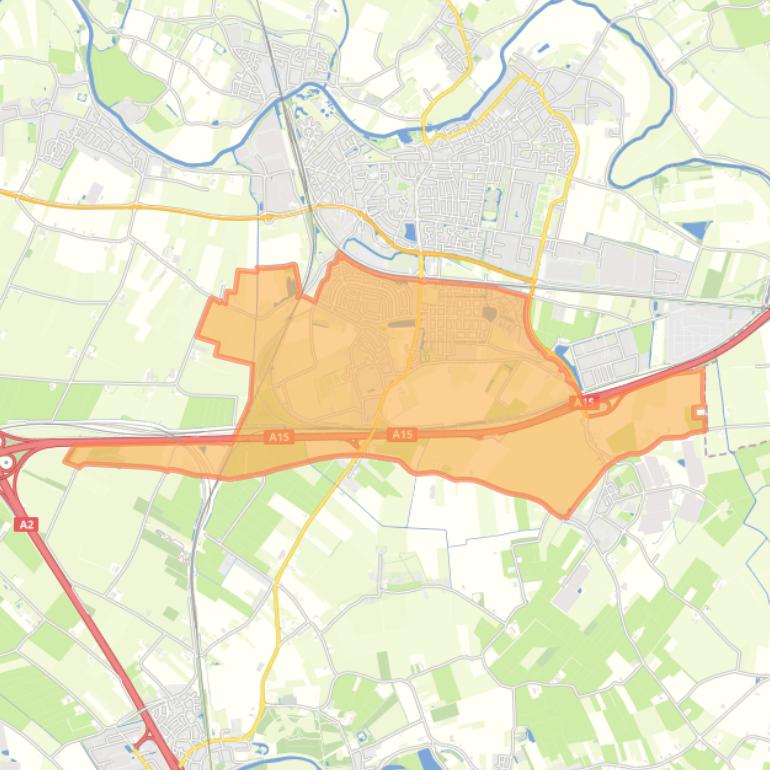 Kaart van de woonplaats Meteren.