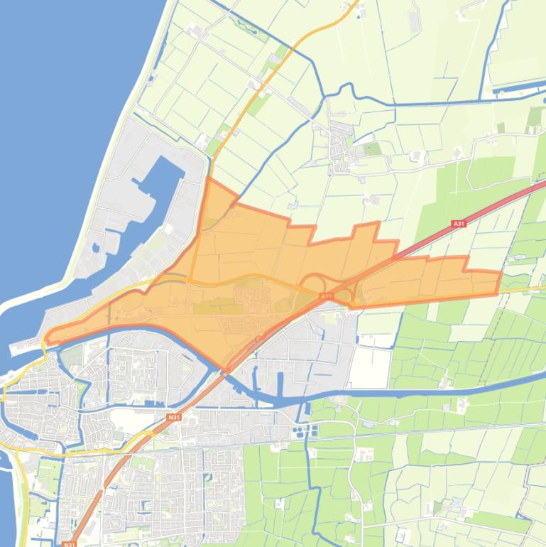 Kaart van de woonplaats Midlum.