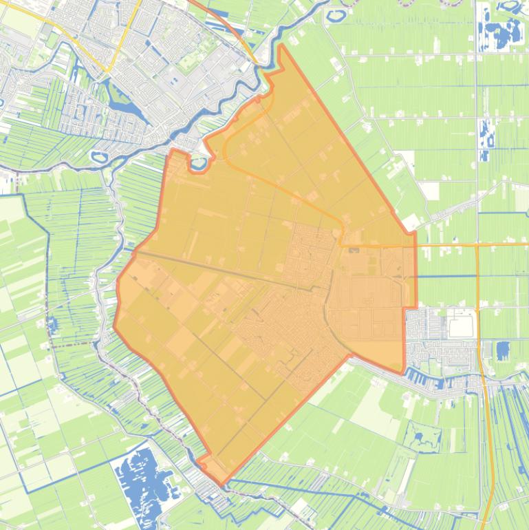 Kaart van de woonplaats Mijdrecht.