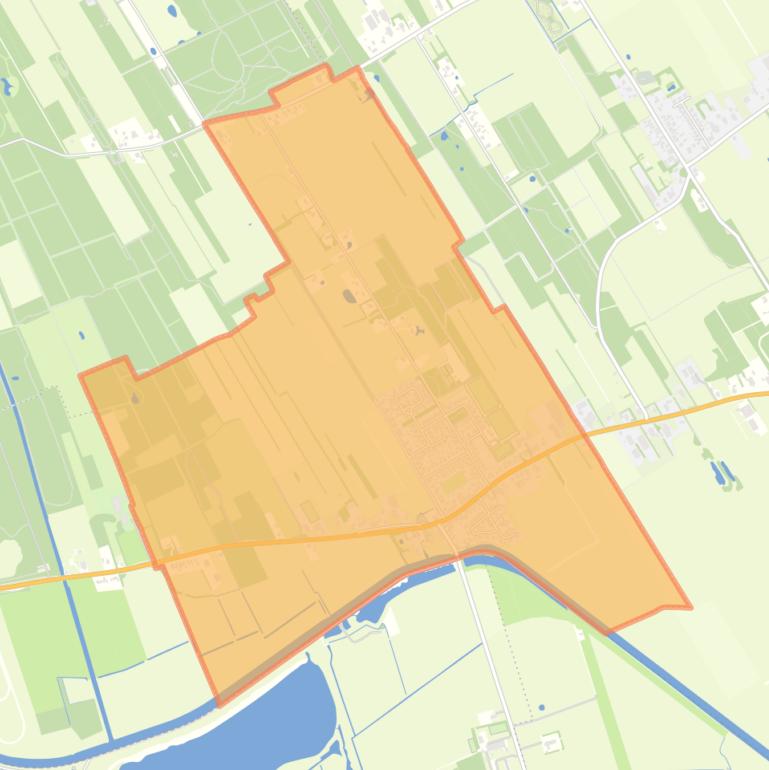 Kaart van de woonplaats Mildam.