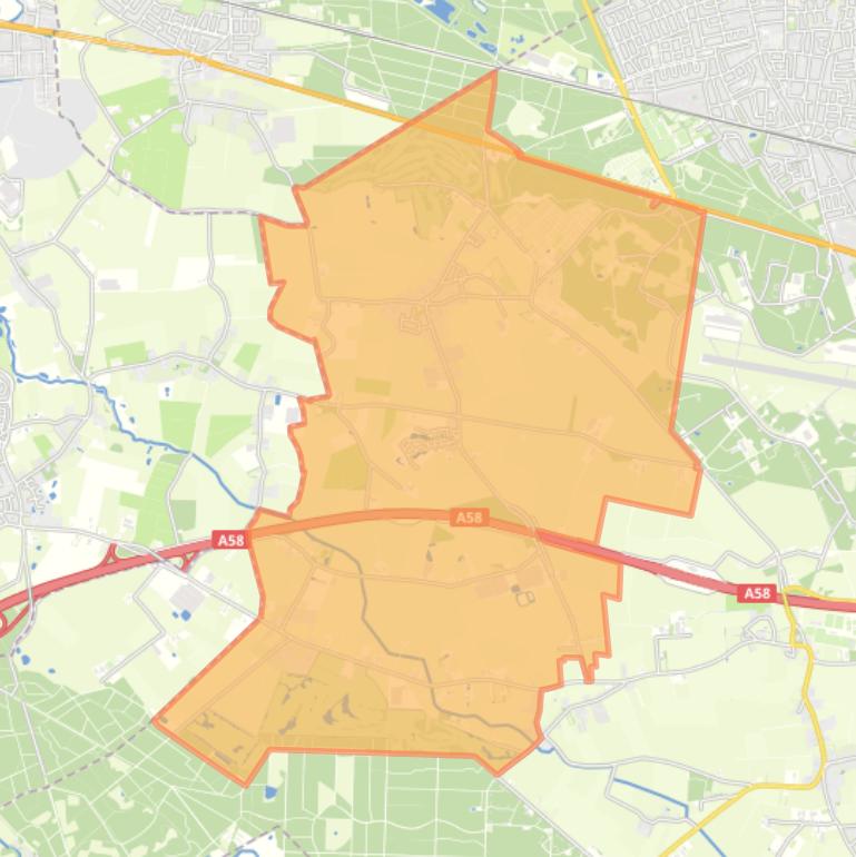 Kaart van de woonplaats Molenschot.