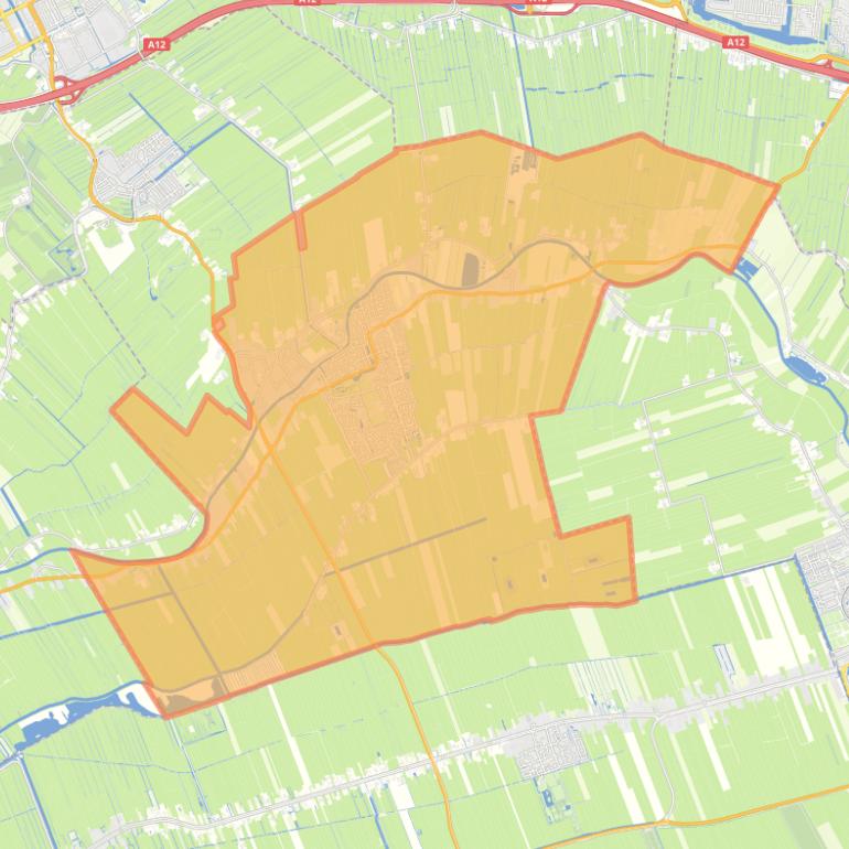 Kaart van de woonplaats Montfoort.