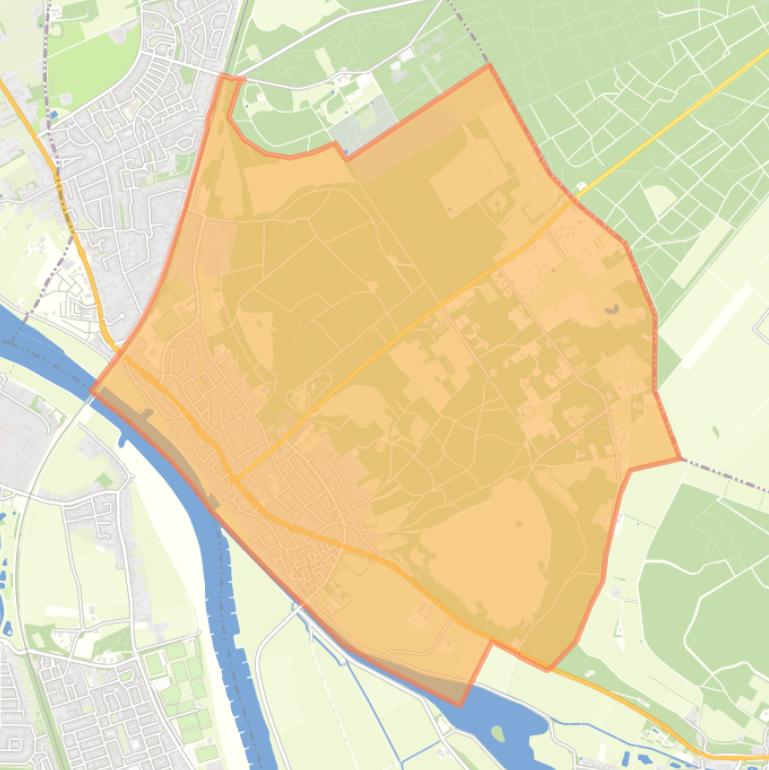 Kaart van de woonplaats Mook.