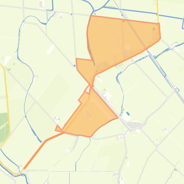 Kaart van de woonplaats Mookhoek.