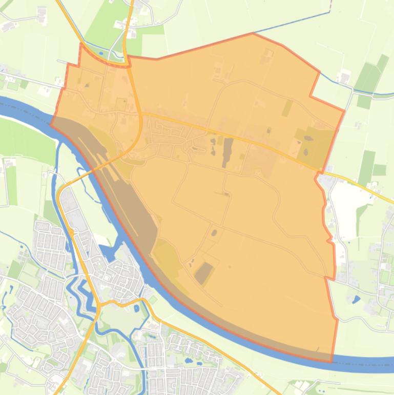 Kaart van de woonplaats Nederasselt.