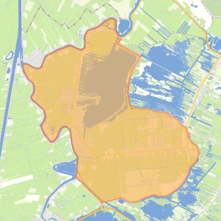 Kaart van de woonplaats Nederhorst den Berg.