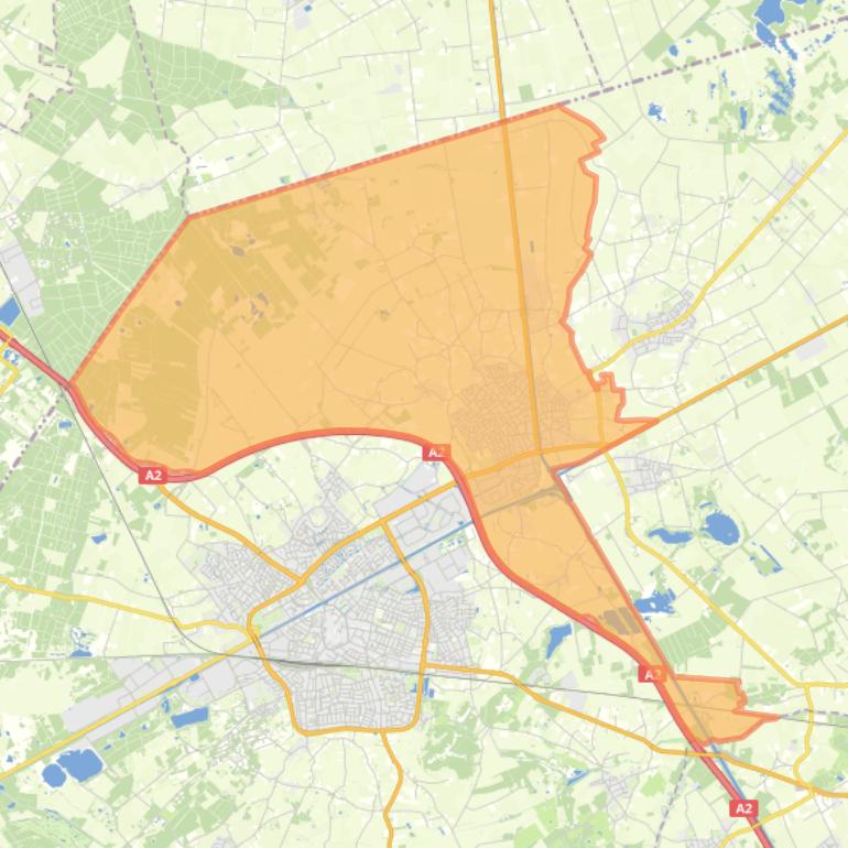 Kaart van de woonplaats Nederweert.