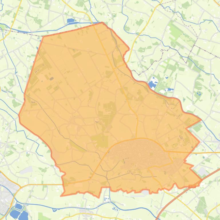 Kaart van de woonplaats Neede.