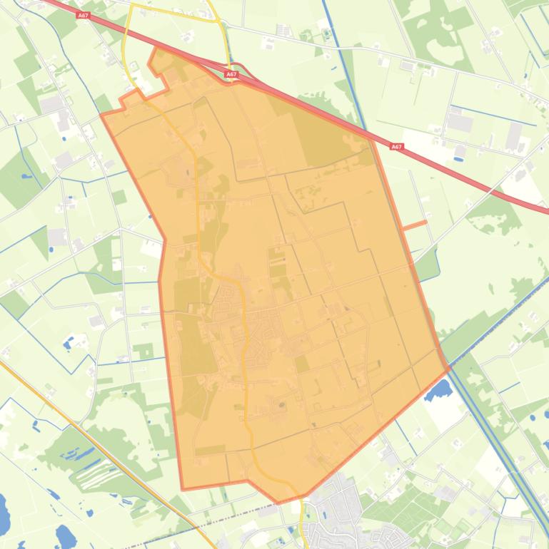 Kaart van de woonplaats Neerkant.