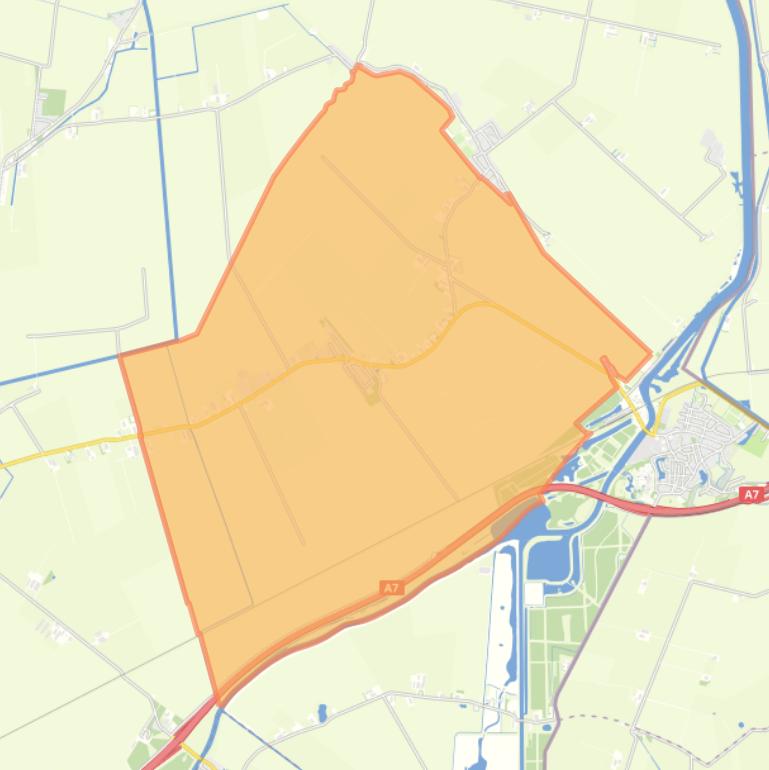 Kaart van de woonplaats Nieuw Beerta.