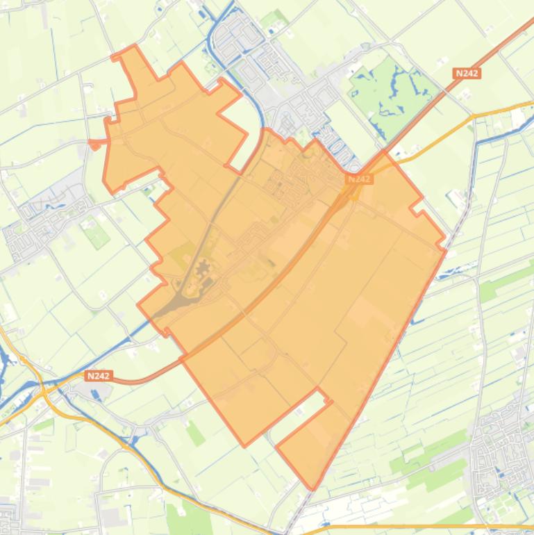 Kaart van de woonplaats Nieuwe Niedorp.