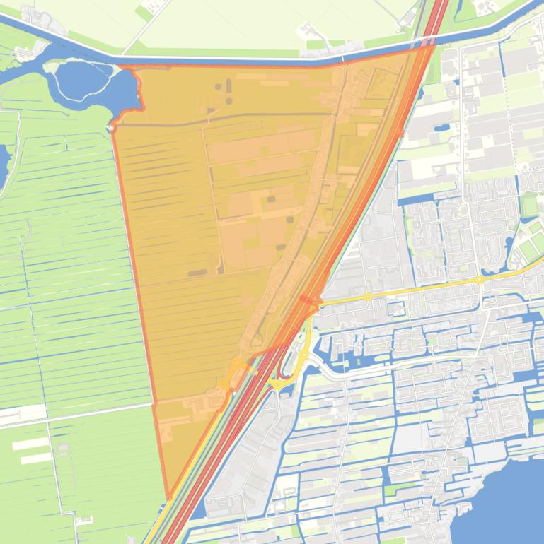 Kaart van de woonplaats Nieuwe Wetering.