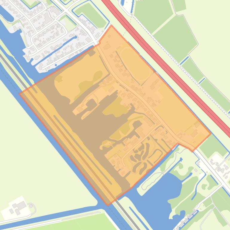Kaart van de woonplaats Nieuwebrug.