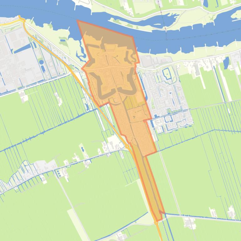 Kaart van de woonplaats Nieuwpoort.