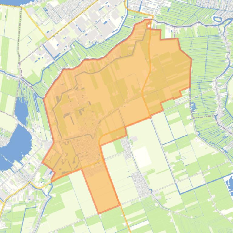 Kaart van de woonplaats Nieuwveen.