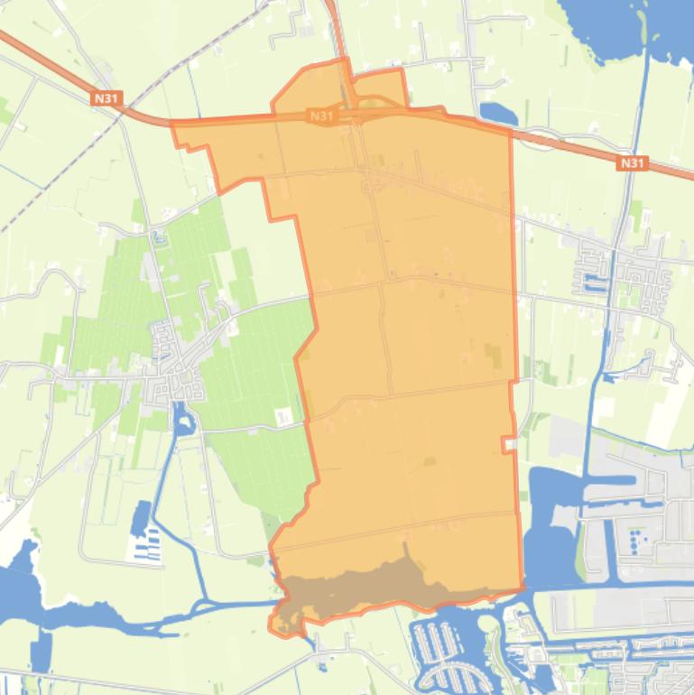 Kaart van de woonplaats Nijega.