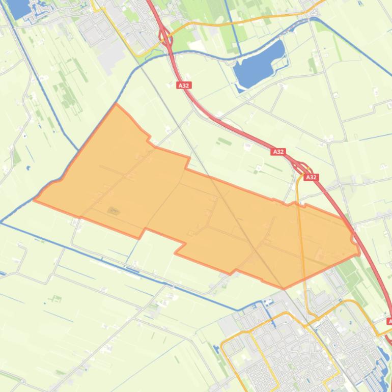 Kaart van de woonplaats Nijeholtwolde.