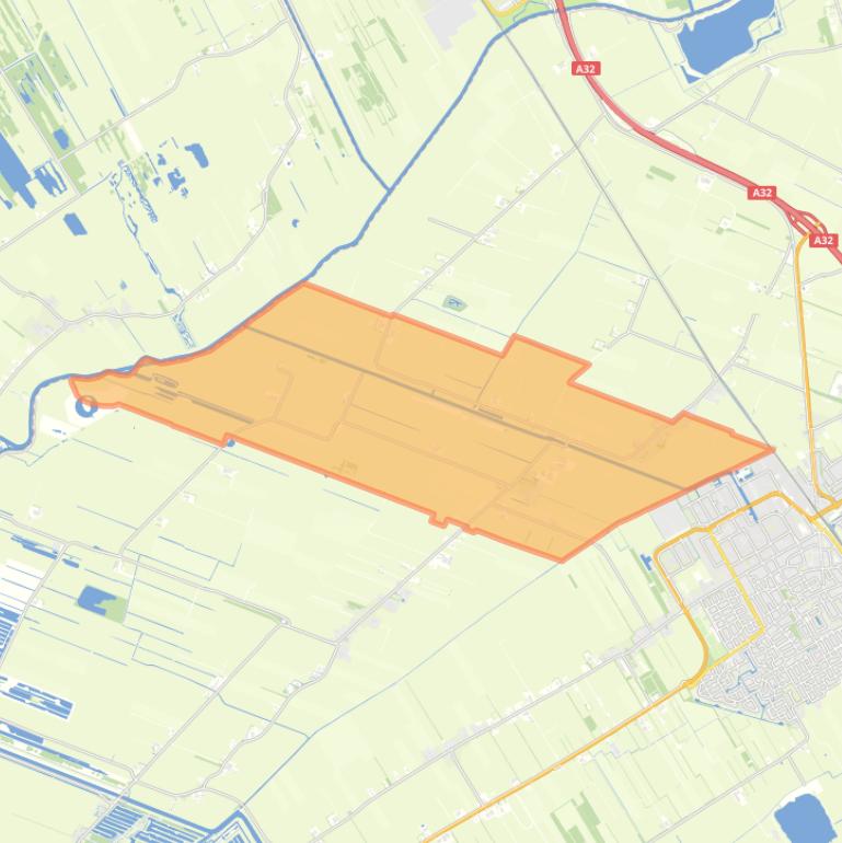 Kaart van de woonplaats Nijelamer.