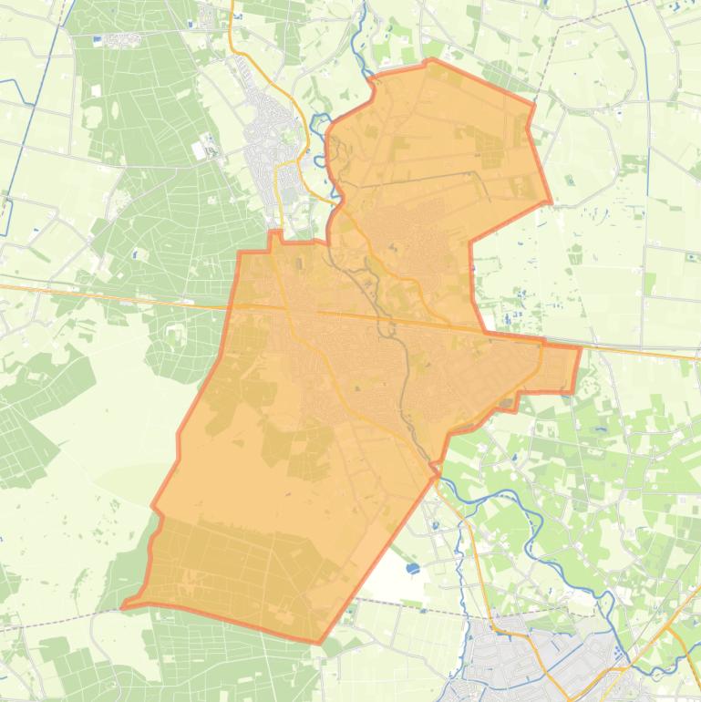 Kaart van de woonplaats Nijverdal.