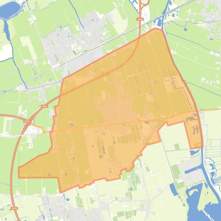 Kaart van de woonplaats Noardburgum.
