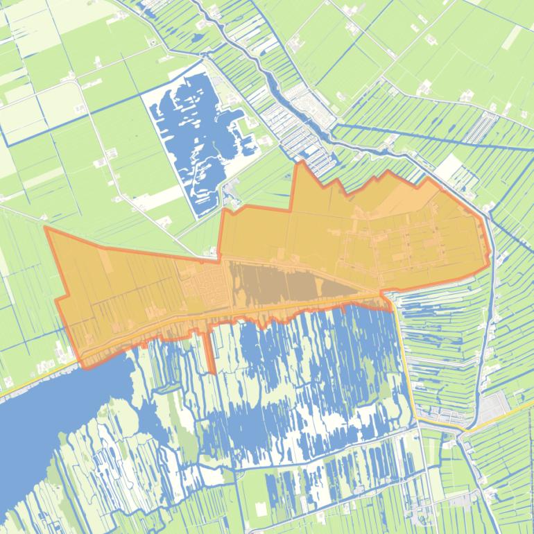 Kaart van de woonplaats Noorden.