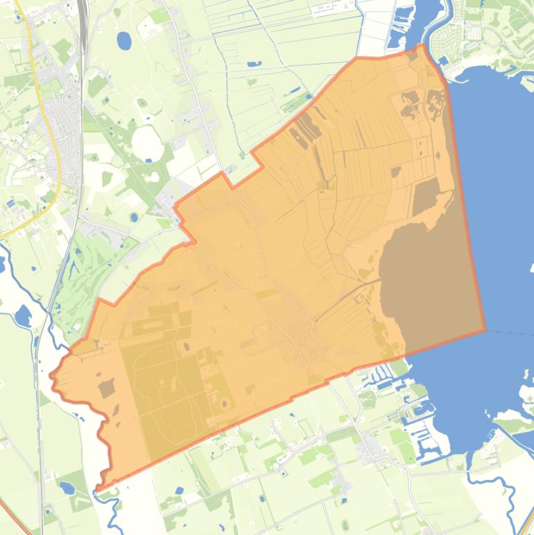 Kaart van de woonplaats Noordlaren.